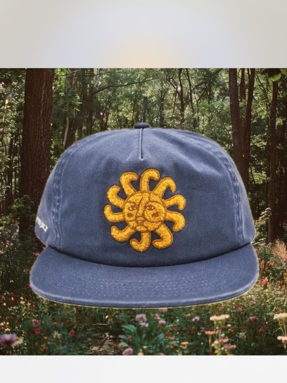 Parks Project Fun Suns Chenille Patch Hat, Blue/Gold, EUC 🌞
